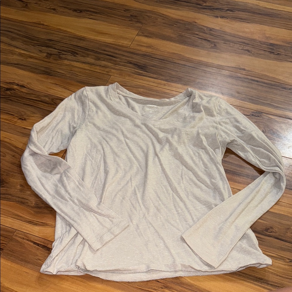 Sonoma Cream Long Sleeve Women's Top